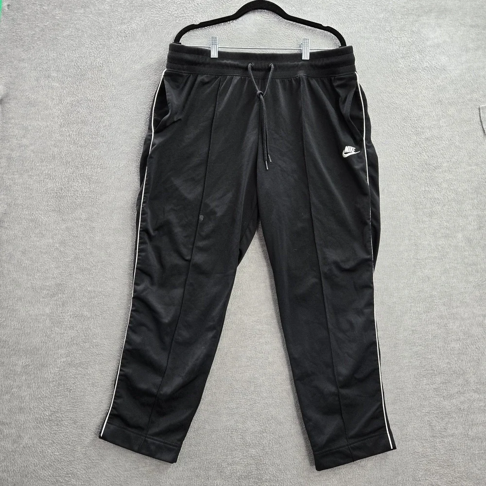 Nike Women Activewear Pants XL Black Swoosh‎ Embroidery Track